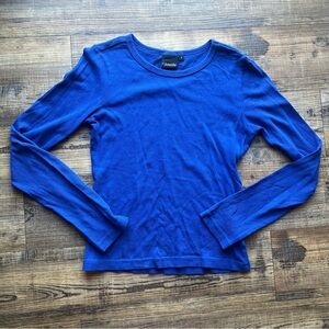 Ghanda Women's Royal Blue Quinn Long Sleeve Top 100% Cotton Size 8